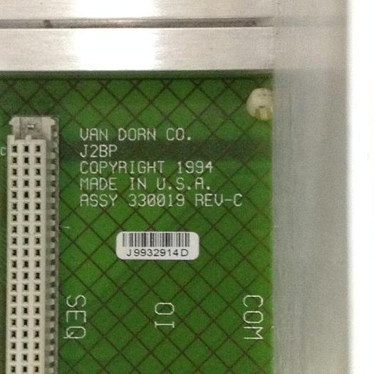 Used VAN DORN BackPlane Rack 330019 #128939