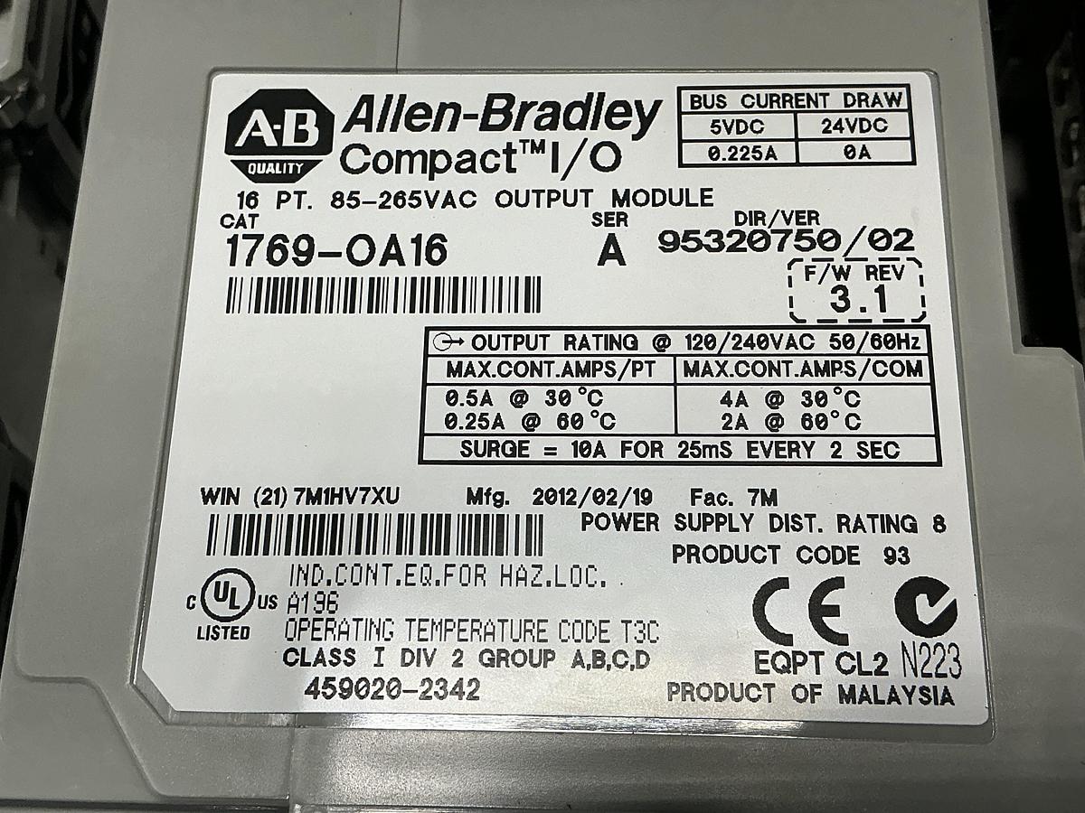 Used ALLEN BRADLEY 1764-24BWA SER B