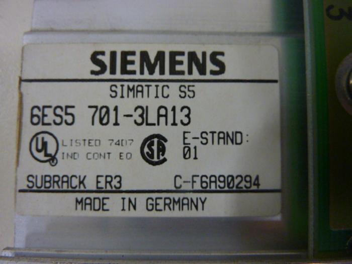 Used SIEMENS Slot Rack 6ES5 701-3LA13 #51350