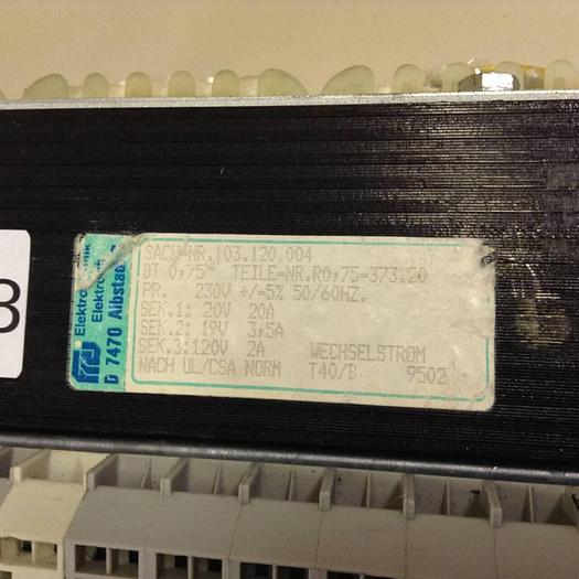 Used ELEKTRONIK Transformer 103.120.004 #82068