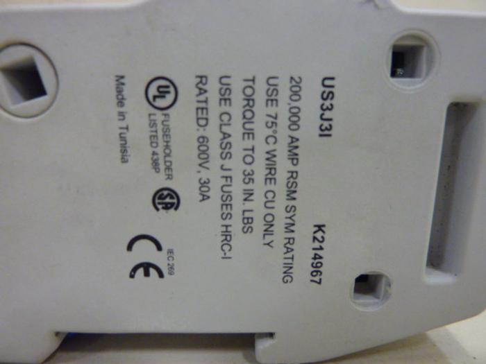 Used GOULD / SHAWMUT 30 Amp Fuse Holder US3J31 #56938