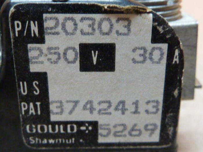 Used GOULD 30 Amp Fuse Holder 20303 #30087