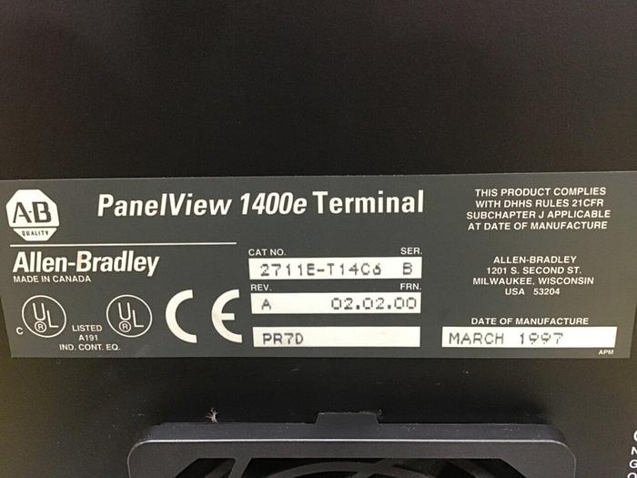 Used ALLEN BRADLEY Operator Interface 2711E-T14C6 SER B #122041