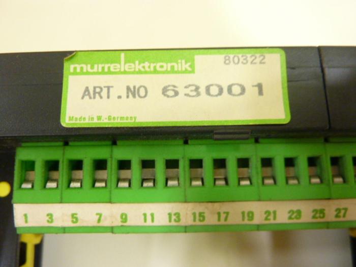 Used MURR ELEKTRONIK Plug In Card Slot 63001 #44155