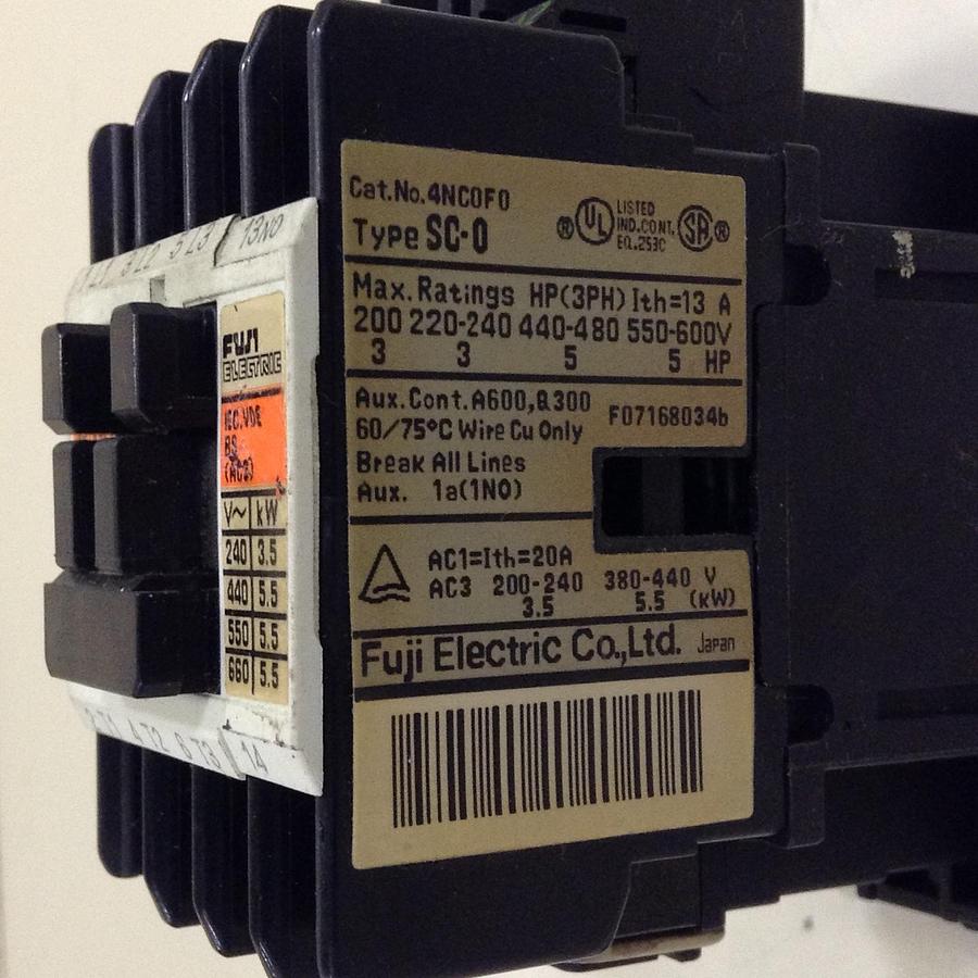 Used FUJI ELECTRIC Contactor SC-0 4NC0F0 USED