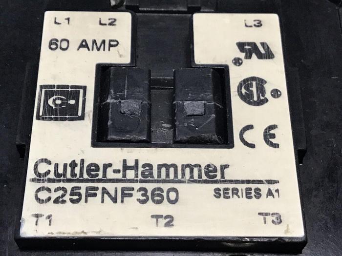 Used CUTLER HAMMER Contactor C25FNF360 #133913