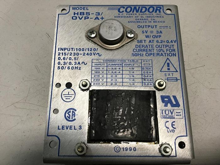 Used POWER ONE Power Supply HB5-3/OVP-A #120653