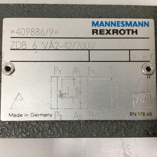 Used MANNESMANN REXROTH Valve ZDB 6 VA2-42/200V #90415