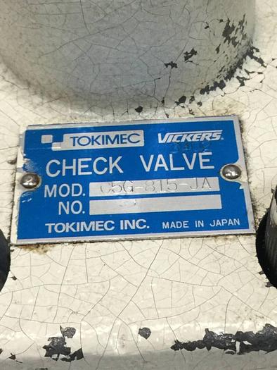 Used VICKERS Tokimec Check Valve C5G-815-JA Used