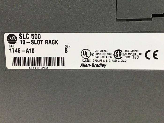 Used ALLEN BRADLEY Power Supply, Slot Rack 1746-P2 SER C / 1746-A10 SER B #118397