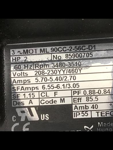 Used GRUNDFOS Centrifugal Pump w/ Motor A96523607-P20832157 Used #143233