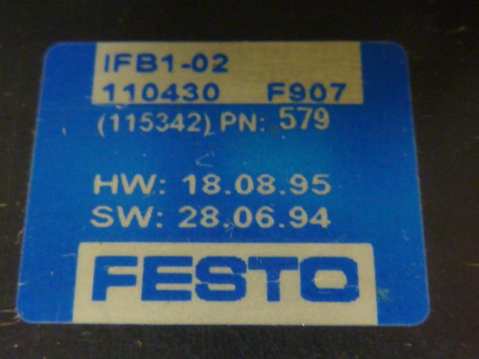 Used FESTO Control Block / Valve Terminal IFB8-02 #52711