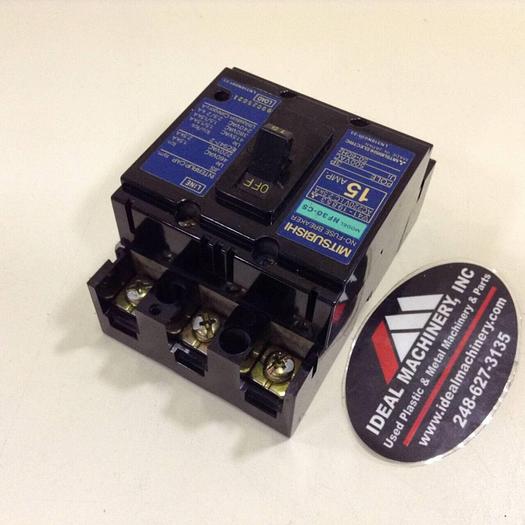 Used MITSUBISHI 15 Amp Circuit Breaker NF30-CS-15 #73052