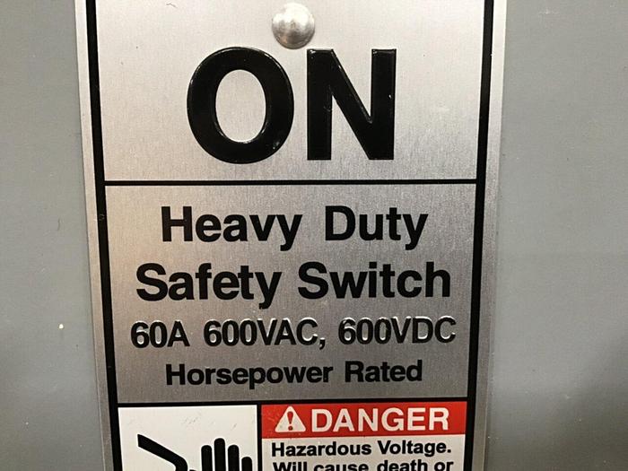 Used SIEMENS Heavy Duty Safety Disconnect Switch HNF362 #130005
