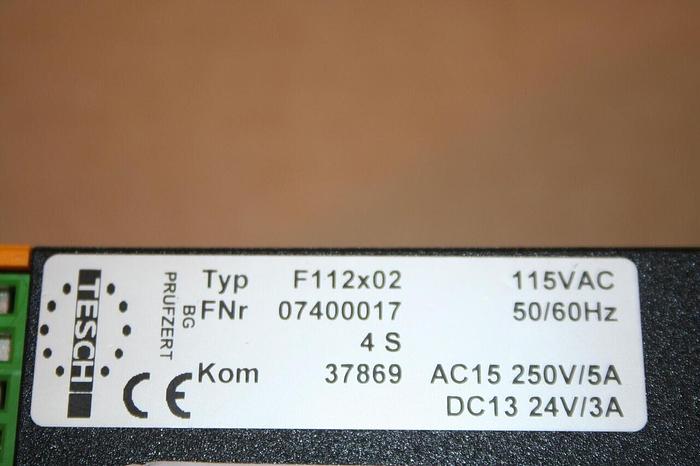 Used TESCH E-Stop Relay F112X02 Used