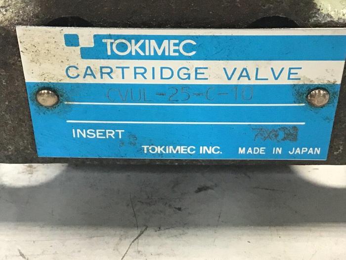 Used TOKIMEC Cartridge Valve CVUL-25-C-10 #142432