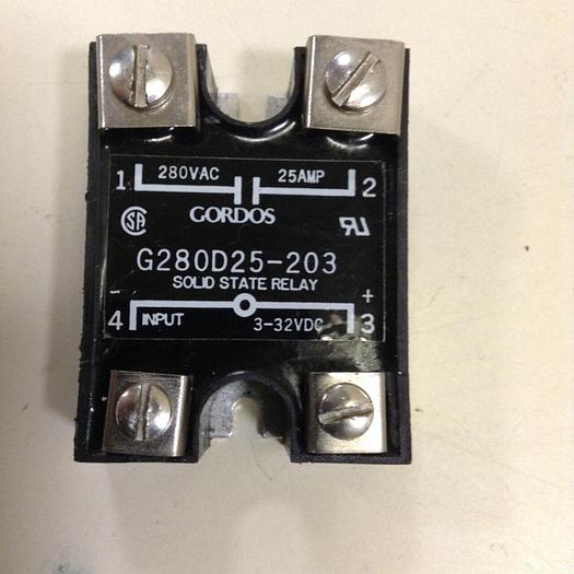 Used GORDOS Solid State Relay G280D25-203 #84436
