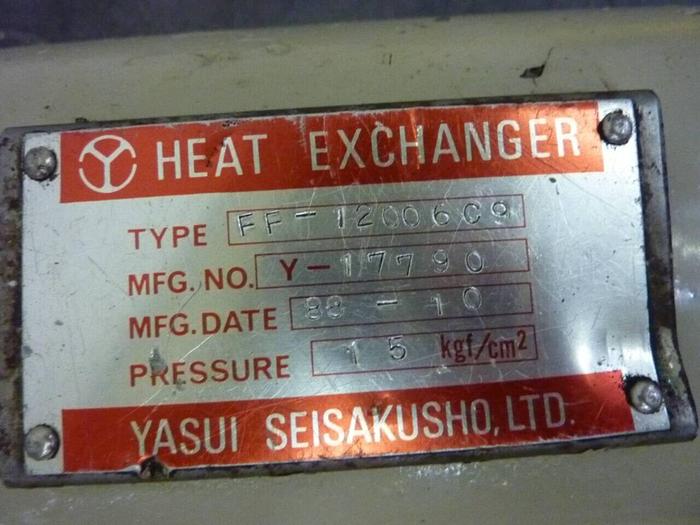 Used YASUI SEISAKUSHO Heat Exchanger FF-12006CP Used