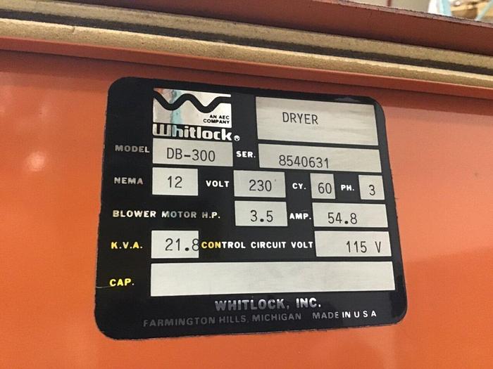 Used WHITLOCK Desiccant Dryer DB-300 Used