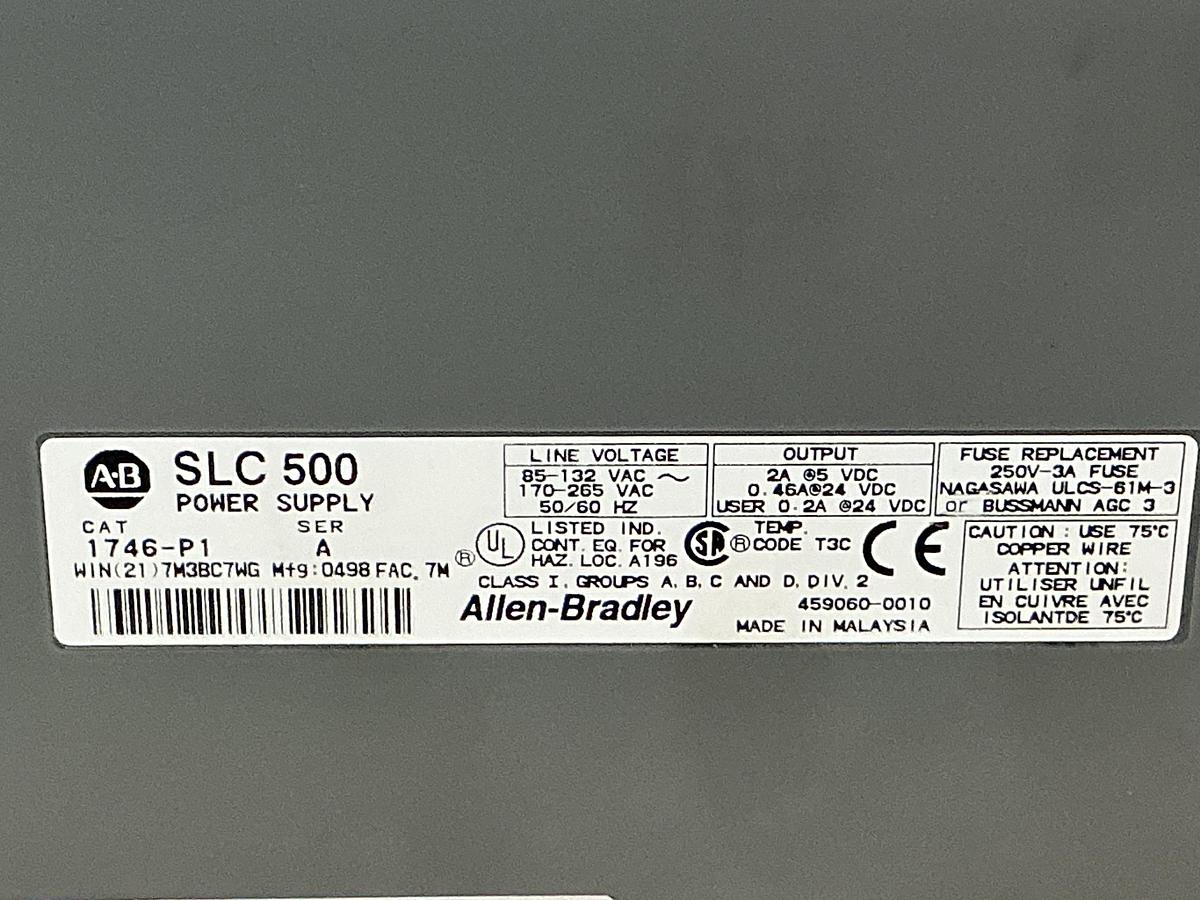 Used ALLEN BRADLEY 1746-P1 SER A