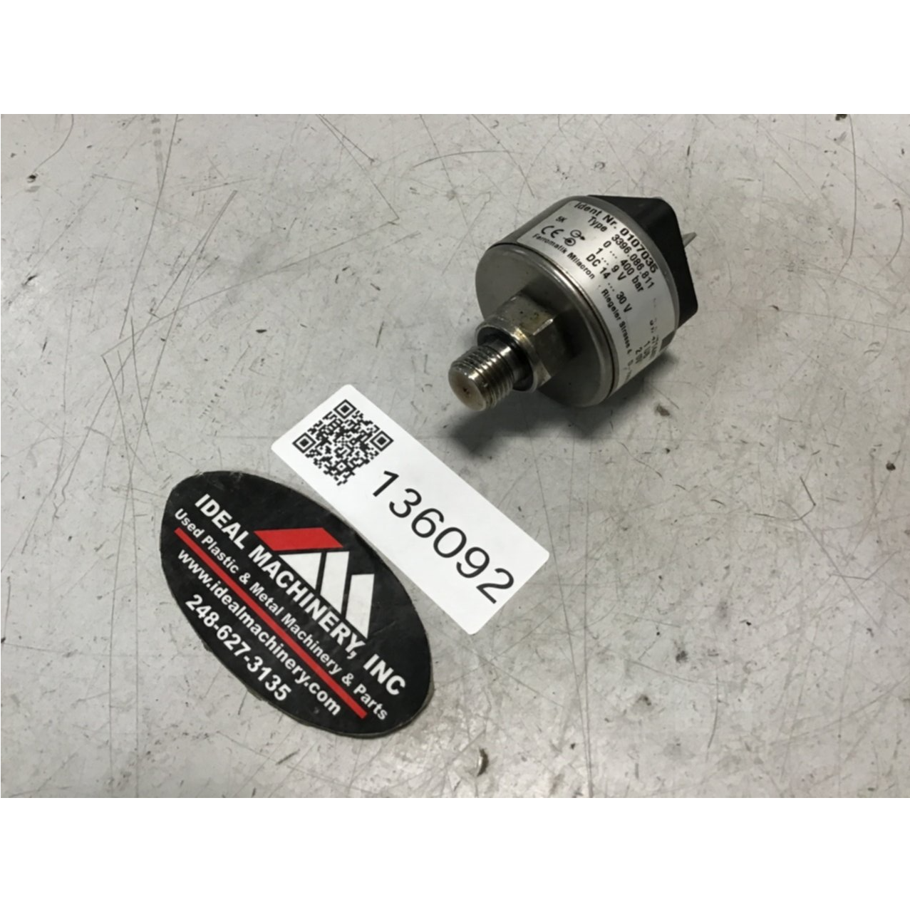 Used MILACRON Pressure Sensor 3396.086.811 Used