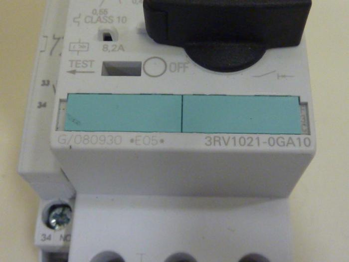 Used SIEMENS Motor Starter 3RV1 021-0GA10 #63783