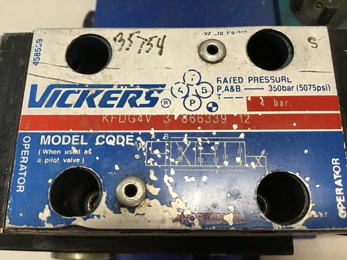 Used VICKERS Servo Valve Stack KFDG5V72C200NEXVMU1H112EN30 Used