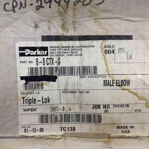 PARKER Male Elbow 8-8 CTX-S #75624