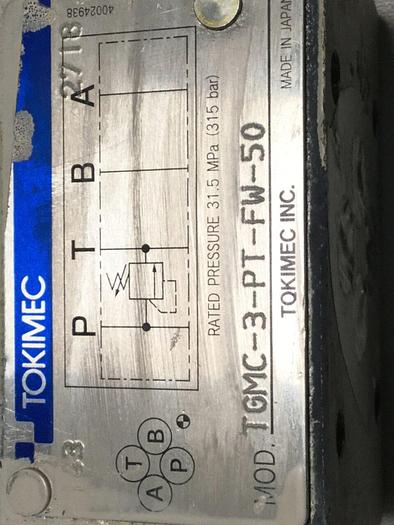 Used TOKIMEC Valve TGMC-3-PT-FW-50 #104749