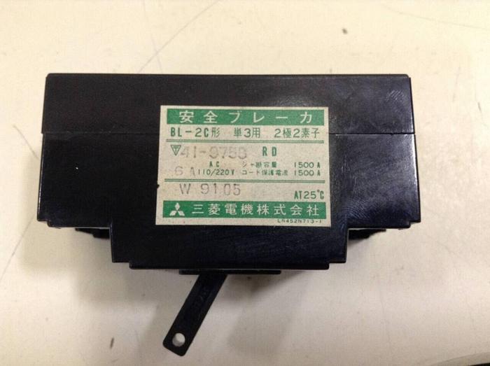 Used MITSUBISHI 6 Amp Circuit Breaker BL-2C-6 #75779