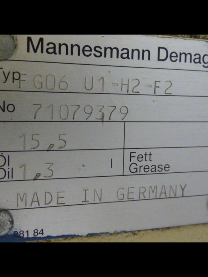 Used MANNESMANN DEMAG Microspeed Unit FG06 U1-H2-F2 Used