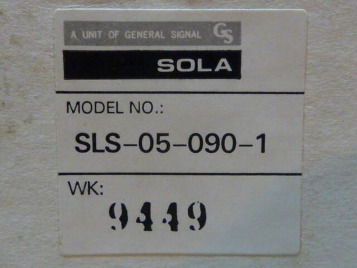 SOLA ELECTRIC Power Supply SLS-05-090-1 #30305