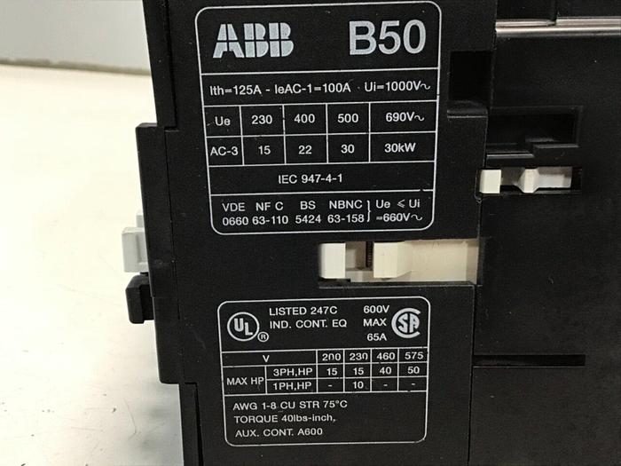 Used ABB Contactor B50 USED