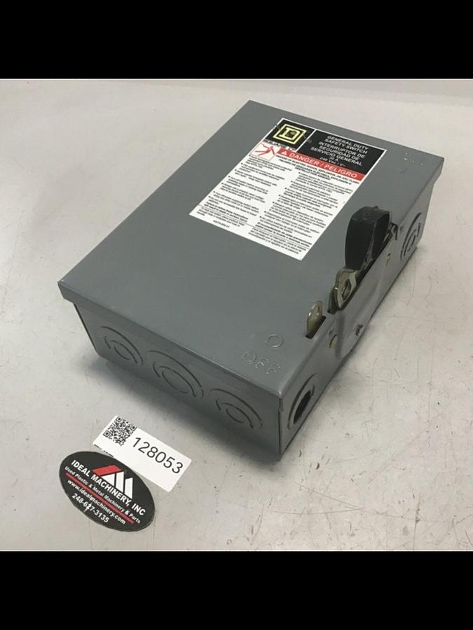 Used SQUARE D 30 Amp Safety Switch D321N USED