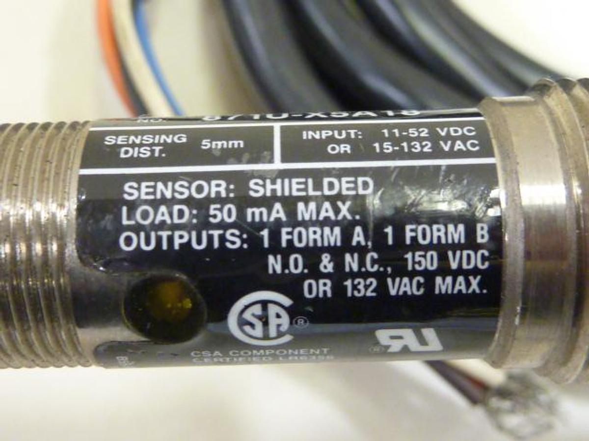 Used ALLEN BRADLEY Proximity Switch 871U-X5A18 Used