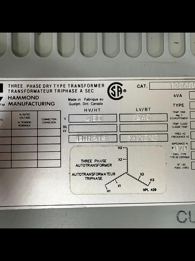 Used HAMMOND 138689