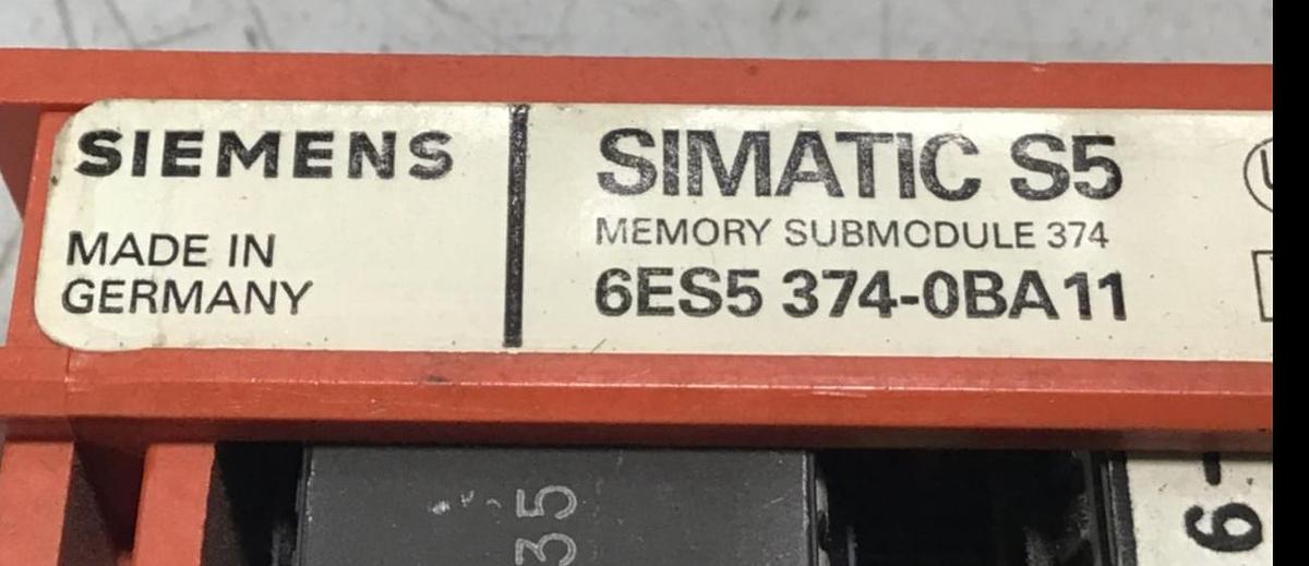 Used SIEMENS / VAN DORN SIMATIC S5 Memory 6ES5 374-0BA11 Used