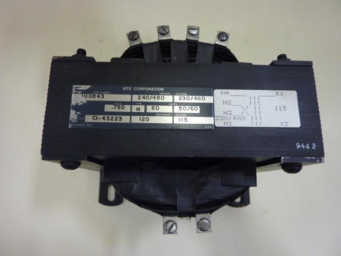 Used MTE .750 kVA Transformer 100843 #56663