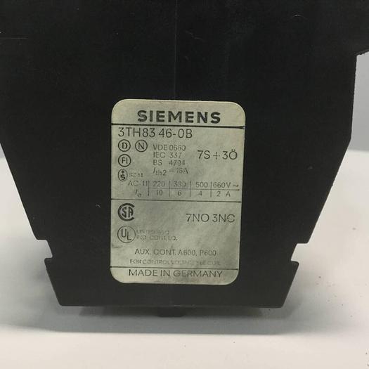 Used SIEMENS Contactor 3TH8346-OB #94207