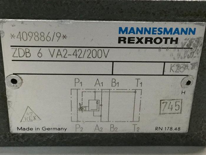 Used MANNESMANN REXROTH Valve ZDB 6 VA2-42/200V #110730
