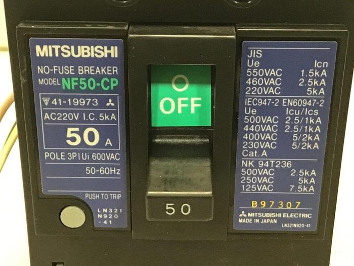 Used MITSUBISHI 40 Amp Circuit Breaker NF50-CP-40 #125101