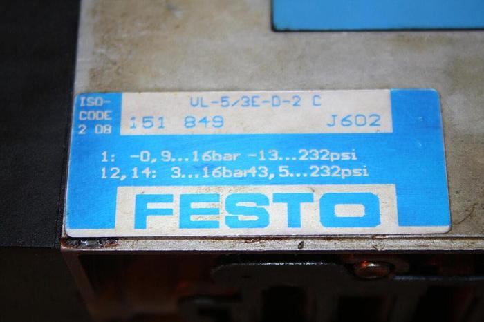 Used FESTO Pneumatic Valve VL-5/3E-D-2 C Used
