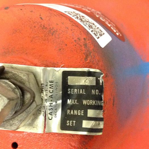 Used CASH ACME Pressure Reducing Valve VALVE117 #75117