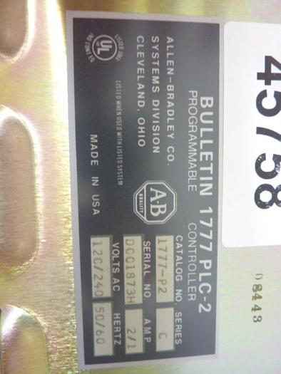 Used ALLEN BRADLEY Power Supply 1777-P2 SER C #45758
