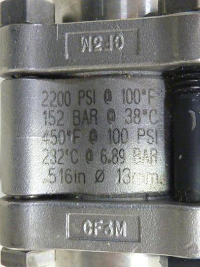 Used INLINE INDUSTRIES Ball Valve CF3M #64770