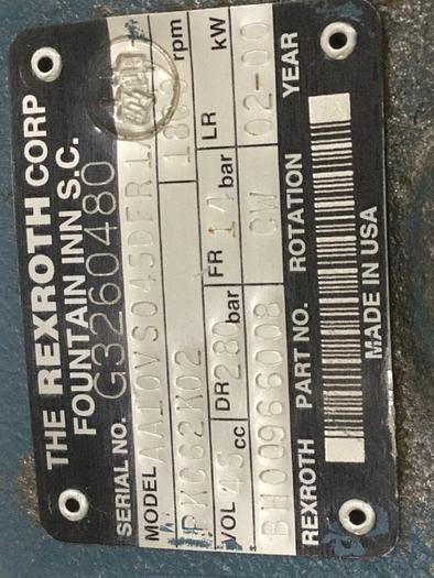 Used REXROTH Pump AA10VS045DFR131RPKC62K02 Used