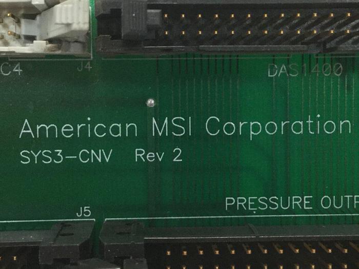 Used AMERICAN MSI Circuit Board SYS3-CNV #106199