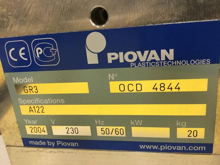 Used PIOVAN Vacuum Receiver GR3 #105317