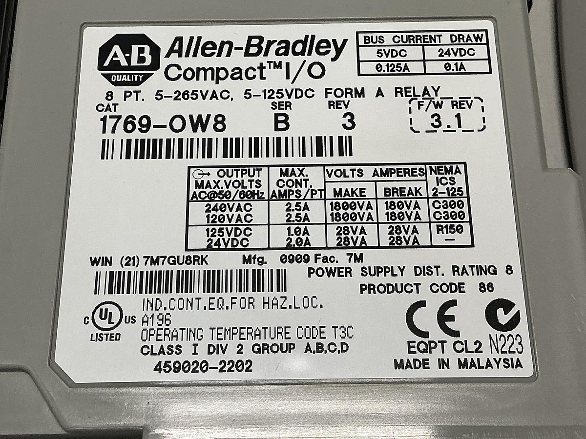 Used ALLEN BRADLEY 1764-24BWA SER B