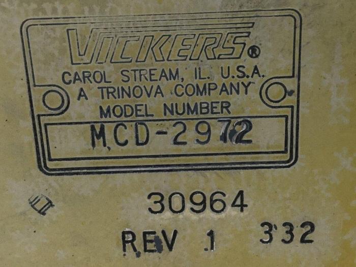 Used VICKERS Valve MCD2972 #111325